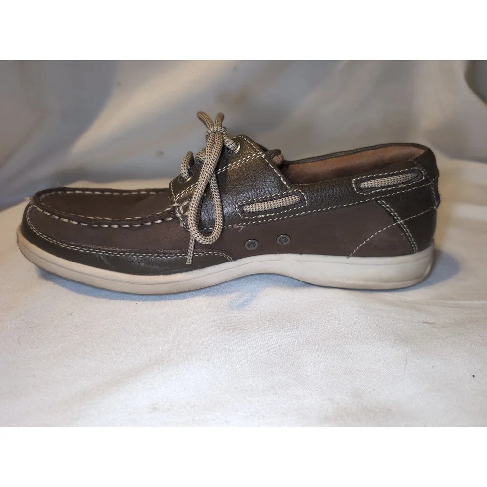 Men's Florsheim Lakeside Oxford Moc Toe 13157-200 Brown Nubuck Leather Sz 9M